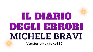 Il diario degli errori  Michele Bravi versione karaoke [upl. by Warrick]