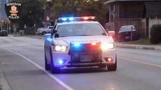 Responding To Shots Fired  Windsor Police Dodge Charger  P6102  Lights amp Sirens [upl. by Damian]