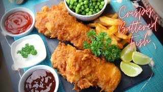 EASY BATTERED FISH RECIPE \\ SECRET BEHIND GETTING PERFECTLY CRISPY BATTER \\ COD WITH SECRET SPICE [upl. by Ydoj]