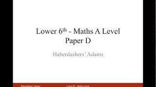 AS Maths  Pure  Practice Paper D  Q3 [upl. by Latrina]