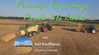 Pressage et ramassage paille blé 2024 [upl. by Lezti]