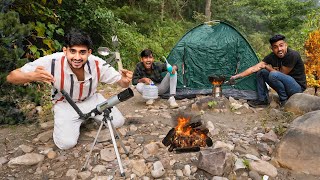 Overnight survival challenge with amazing camping gadgets in forest [upl. by Christos]