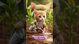 Moli bertani kucing cat lucu kitten drama [upl. by Yrellam]