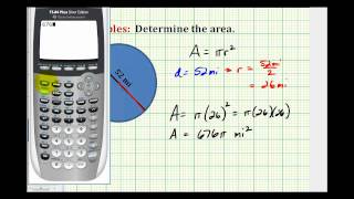 Example Determine the Area of a Circle [upl. by Cohe]