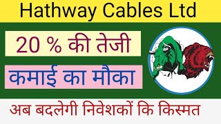 HATHWAY CABLES LTD SHARE NEWS  NEXT TARGET  LATEST NEWS  STOCK ANALYSIS hathwaycablenewstoday [upl. by Ahcrop]