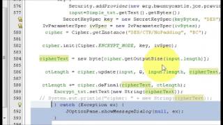 Java prog130 How to encrypt and decrypt data in Java Part 2 [upl. by Edak383]