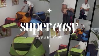 Deryan travelcot  Super easy in use  Pops up in 2 sec [upl. by Aznarepse]