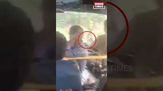 GOVERNMENT BUS DRIVER USING TICKET MACHINE WHILE DRIVING [upl. by Eilyac868]