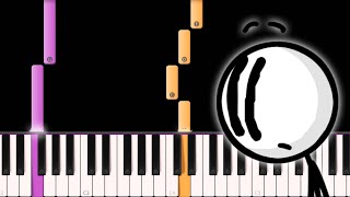 Valiant Hero  Ockeroid The Henry Stickmin Collection  EASY Piano tutorial [upl. by Hayyikaz]