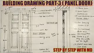 BD Part3 Panel Door Drawing  Type2 For second year 3rd sem students [upl. by Lig923]