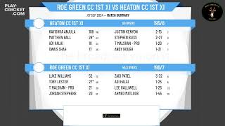 Roe Green CC 1st XI v Heaton CC 1st XI [upl. by Jansen]