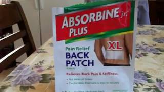 Dollar Tree Abosorbine JrBack Pain Relief Patch Review [upl. by Ardnuasal623]