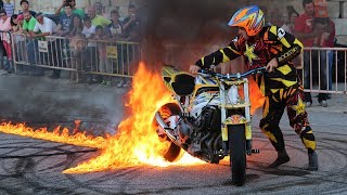 Paulo Martinho  Moto Freestyle  Quemando Rueda Burnout   Tire 1000 degree   BOTICAS [upl. by Initof]