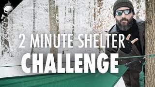 Wettkampf quot2 Minute Shelter Challengequot – Tarpaufbau in unter 2 Minuten [upl. by Ebneter]