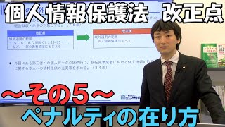 個人情報保護法 改正点 その５【ペナルティの在り方】 [upl. by Vanderhoek210]