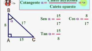 RAZONES TRIGONOMÉTRICAS DE UN ÁNGULO AGUDO [upl. by Oconnor]