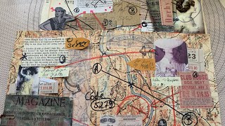 Junk Journal 📖 Crazy Walls aus Maps Landkarten erstellen [upl. by Levon]