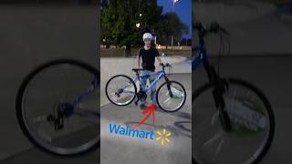 Walmart bike vs Skatepark 😬 mtb viral bmx beginnermtb walmart [upl. by Ayatahs]