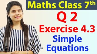 Q 2 a to c Ex 43  Simple Equations  Chapter 4 Maths Class 7th  CBSE [upl. by Novikoff]