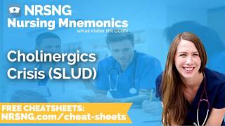 Cholinergics Crisis SLUD Nursing Mnemonics Nursing School Study Tips [upl. by Bohun]