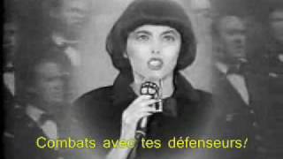 Mireille Mathieu singing La Marseillaise with lyrics [upl. by Tuneberg]