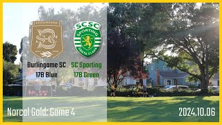 2024 Norcal Gold Burlingame SC 17B Blue vsSanta Clara Sporting 17B Green [upl. by Ennaihs]