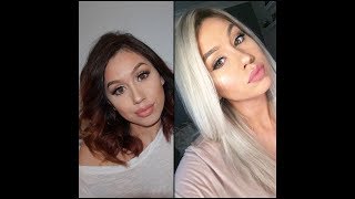 How to Bleaching toning your hair  shadow roots at home [upl. by Nalrah38]