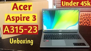 Acer Aspire 3 A31523 AMD Ryzen 5  Vega 8 GraphicsThin and Light LaptopUnboxing amp Review Hindi [upl. by Denten201]