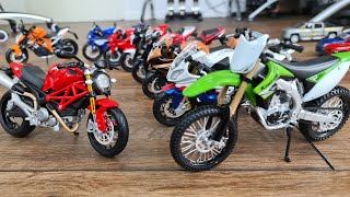 Motorcycles 112 Scale diecast model Motorcycles [upl. by Ahsilef968]