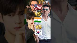 America 🇺🇲 vs India 🇮🇳 vs South Korea 🇰🇷 shorts handsome actor [upl. by Llennahs]