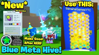 New BEST Blue Hive Meta Build Guide How To Make GOOD Honey After Nerf MacroingBoost Bee Swarm [upl. by Domonic351]