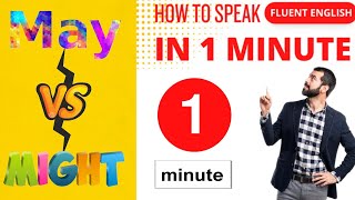 Learn English  Learning In One Minute  MAY VS MIGHT  english learning may grammar [upl. by Rhett545]