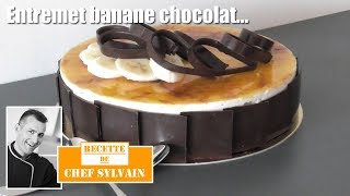 Recette gâteau banane chocolat  Une gourmandise de Chef Sylvain [upl. by Romeo]