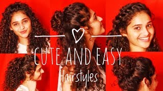 5 Easy Hairstyles for girls  Curly Hairstyle  Shruti Amin [upl. by Acilef]