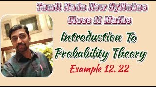 Class 11 Example 1222  Probability theory  Tamil Nadu New Syllabus [upl. by Yllatan]