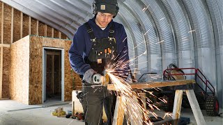 Quonset Hut Utility Room  Electrical RoughIn Vents amp Installing Doors [upl. by Donaugh735]