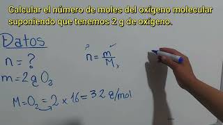 Cómo calcular el Número de Moles de un elemento o compuesto Químico [upl. by Lamek]