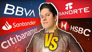 BBVA vs Santander vs Banorte vs Citibanamex vs HSBC ¿Cuál es mejor banco de México [upl. by Airottiv]