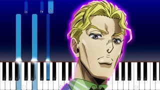 Yoshikage Kiras Theme  JoJo s Bizarre Adventure Piano Tutorial [upl. by Deery]