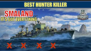 Smaland Best Hunter Killer  Destroyer Tips worldofwarships [upl. by Atiekan]