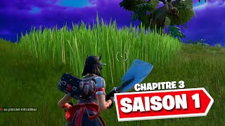 quotSe cacher dans des hautes herbes pendant 10 secondesquot SUR FORTNITE  QUETE DE SAISON  EMPLACEMENT [upl. by Prissy682]