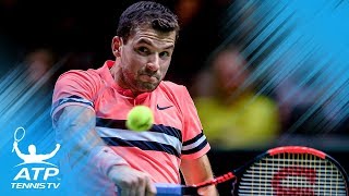 Federer Dimitrov set up final clash  Rotterdam 2018 SemiFinal Highlights [upl. by Nealy]