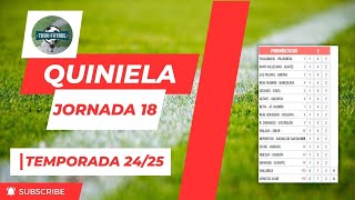 Quiniela jornada 18 Temporada 2425 165 [upl. by Rebecca536]