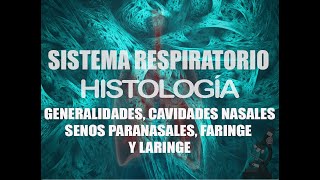 Histología de Sistema Respiratorio Parte 1  Histología [upl. by Ehman]