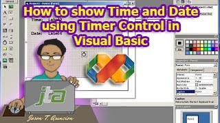 How to show Time and Date using Timer Control in Visual Basic [upl. by Aikehs]