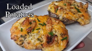 Delicious Shrimp stuffed Loaded Baked Potatoes [upl. by Nela]