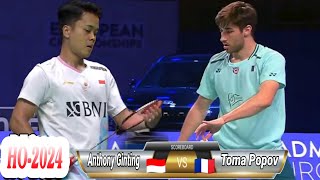 Anthony Sinisuka Ginting vs Toma Junior Popov  R32 Hongkong Open 2024 [upl. by Rafaj]