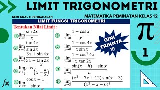 Limit Fungsi Trigonometri Kelas 12  Cara Cepat   Part 1 Matematika Peminatan [upl. by Nylad]