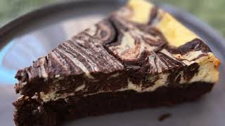 Brownie Swirl Cheesecake  Chocolatey and Creamy [upl. by Hayman125]