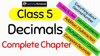 Class 5 Maths Chapter Decimal Numbers Complete Chapter [upl. by Yortal]